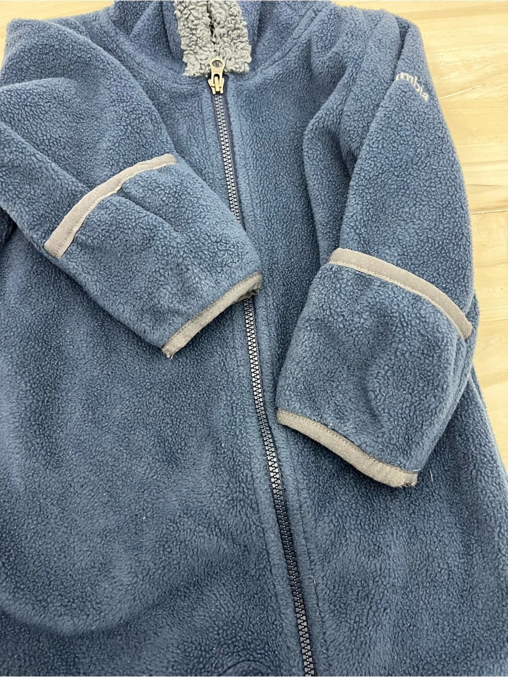 Columbia Cozy Fleece Hooded Teddy Bear One Piece Navy